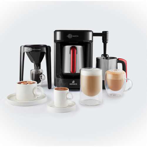 Hatır Barista Steel Latte ve Türk Kahve Makinesi Imperial Red