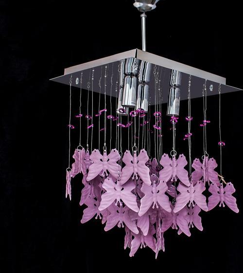 Kelebek Avize Pembe 30 x 30 cm