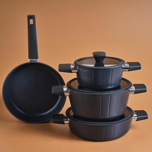 Biodiamond Regnum İndüksiyon Tabanlı 7 Parça Tencere Seti