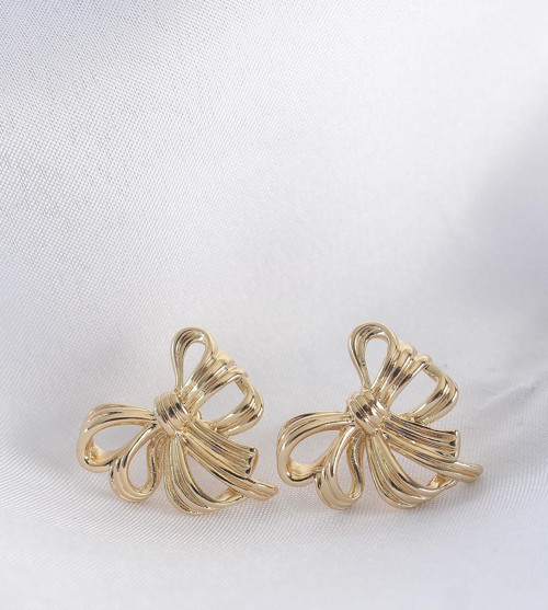 Pirinç Gold Renk Fiyonk Küpe BKP8944 BKP8944