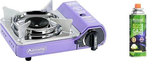 Tekli Mini Portatif Ocak Mor+1 Adet Kartuş KTS-227 ORC-014-E1