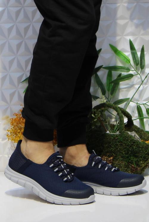 Cheta Shıne Lacivert Rahat Esnek Yumuşak Bağçıksız Sneakers Ayakkabı