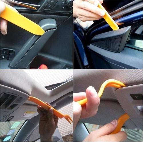 4 Parça Trim Sökme Aparatı Araç İçi Plastik Kaplama Panel Sökme Aparat Seti Araç İçi Oto Teyp Döşeme Sökme Seti