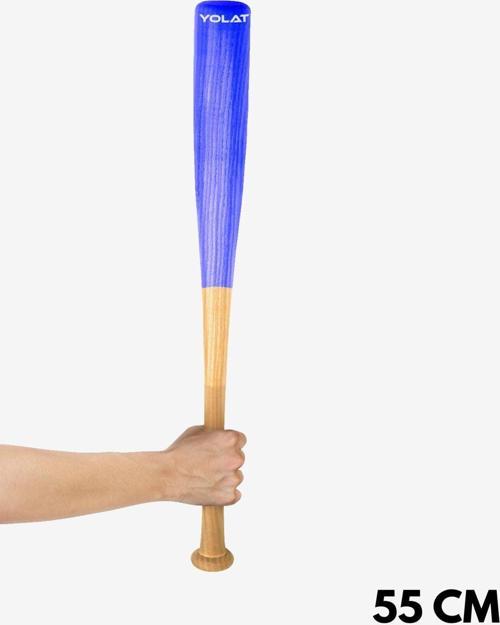 Beyzbol Sopası 55 Cm Dişbudak Ağacından Kırılmaz Bezbol Sopası Lacivert
