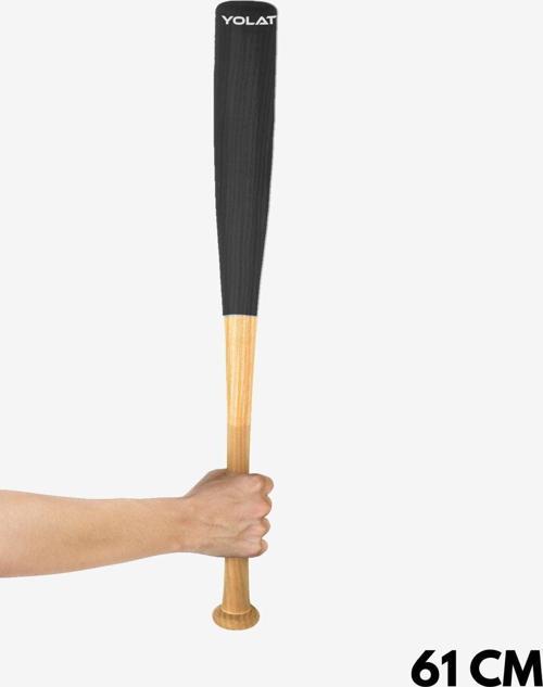 Beyzbol Sopası 61 Cm Dişbudak Ağacından Kırılmaz Bezbol Sopası Siyah