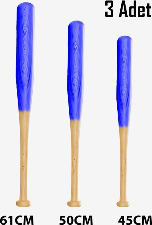 Beyzbol Sopası Seti 45CM 1 Adet 50CM 1 Adet  61CM1 Adet Dişbudak Ağacından Kırılmaz