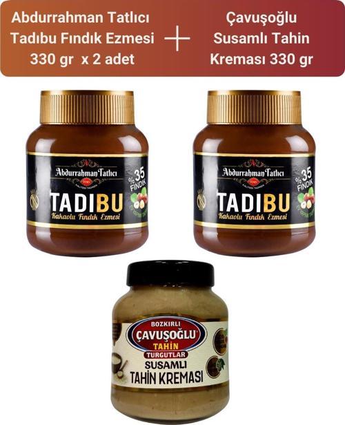 Tadıbu 330 gr x 2 Adet + Çavuşoğlu Susamlı Tahin Kreması 330 gr