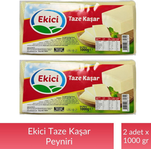 Taze Kaşar Peyniri 1000 gr x 2 Adet