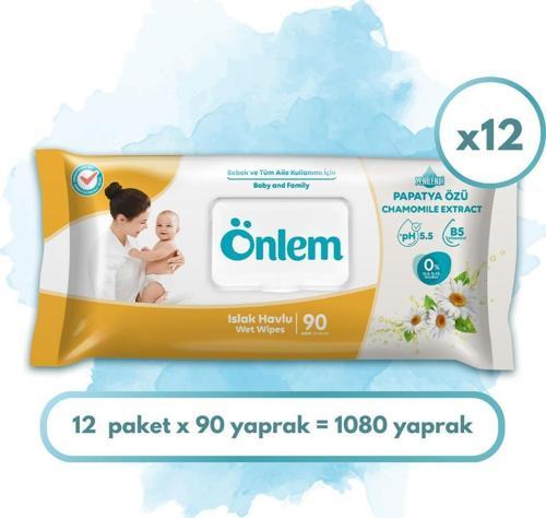 Papatyalı Islak Havlu 90 x 12 Adet