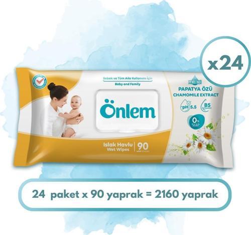 Papatyalı Islak Havlu 90 x 24 Adet
