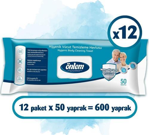 Vücut Temizleme Havlusu 50 x 12 Adet