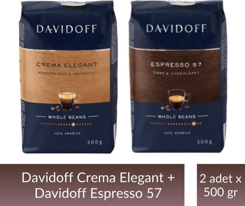 Davidoff Cafe Creme 500 gr & Espresso 57 Çekirdek Kahve 500 gr