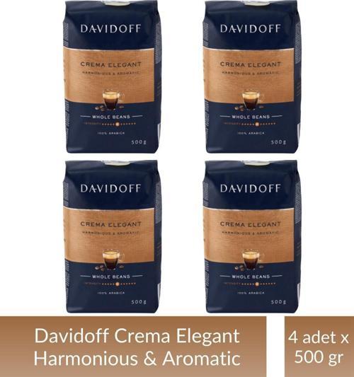 Davidoff Crema Elegant Çekirdek Kahve 500 gr x 4 Adet