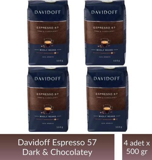 Davidoff Espresso 57 Çekirdek Kahve 500 gr x 4 Adet