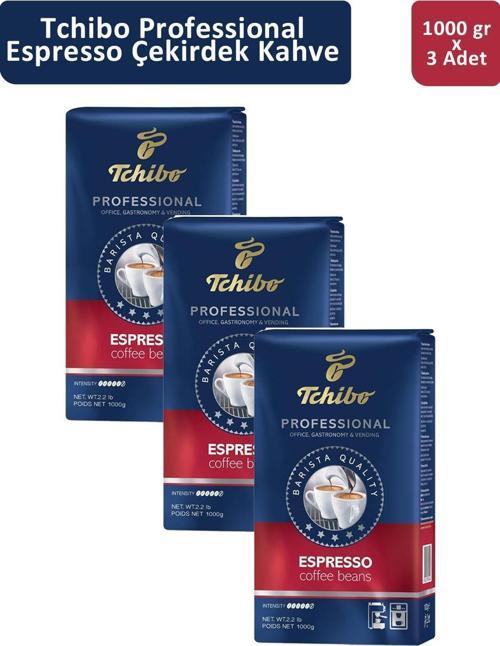 Professional Espresso Çekirdek Kahve 1 kg x 3 Adet