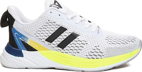 Axs Beyaz Sarı Triko Erkek Sneaker Spor Ayakkabı