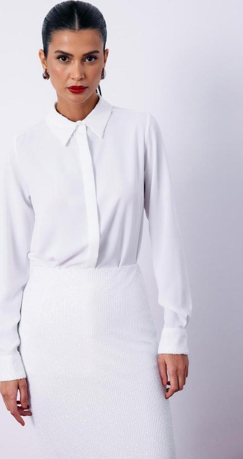 Payet Detaylı Klasik Gömlek - EKRU