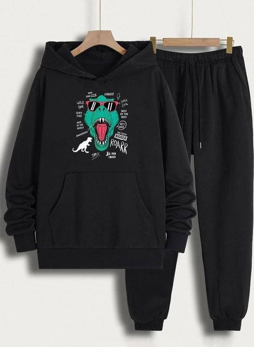 Unisex T - Rex Baskılı Eşofman Takımı