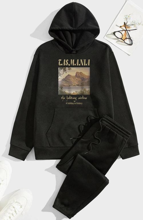 Unisex Tasmania Baskılı Eşofman Takımı