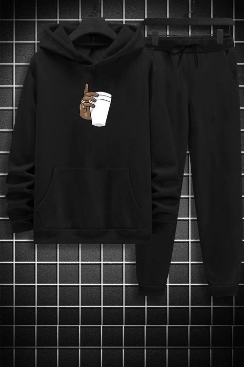 Unisex Tupac Coffee Baskılı Eşofman Takımı