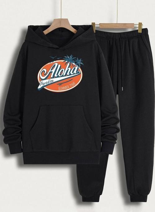 Unisex Aloha Baskılı Eşofman Takımı