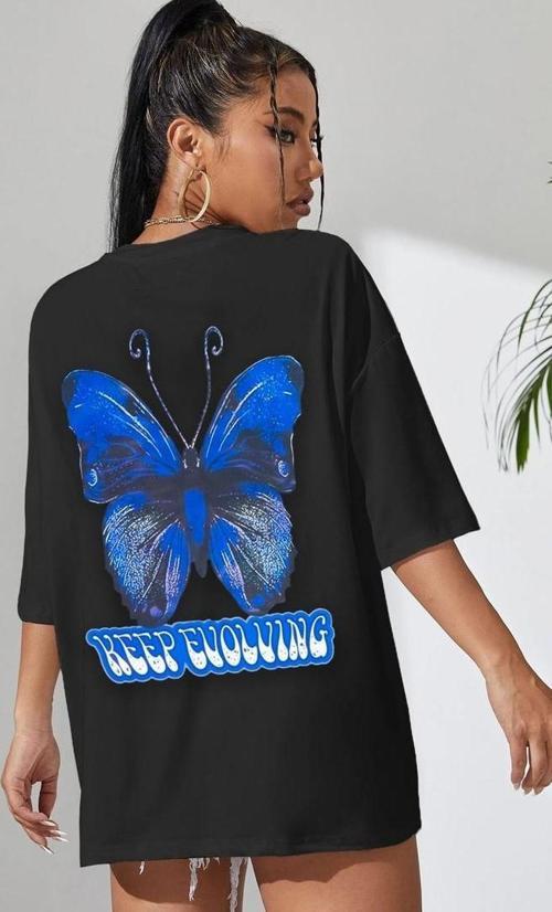 Unisex Butterfly Baskılı T-shirt