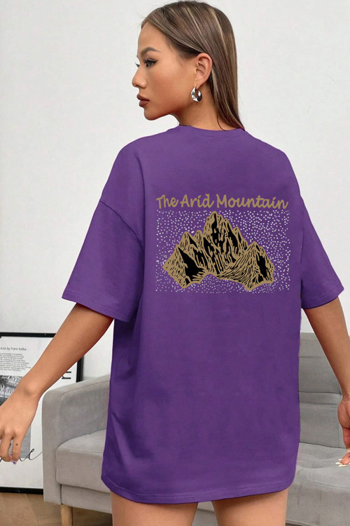 Unisex Arid Mountain Baskılı T-shirt