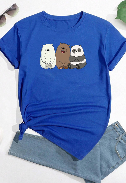 Unisex Kafadar Ayılar Tasarım Tshirt