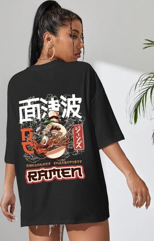 Unisex Ramen Baskılı T-shirt