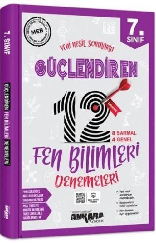 7. Sınıf Fen Bilimleri Güçlendiren 12 Deneme Sınavı