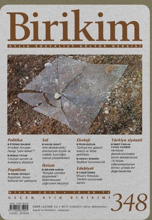 Birikim Aylık Sosyalist Kültür Dergisi Sayı: 348 Nisan 2018