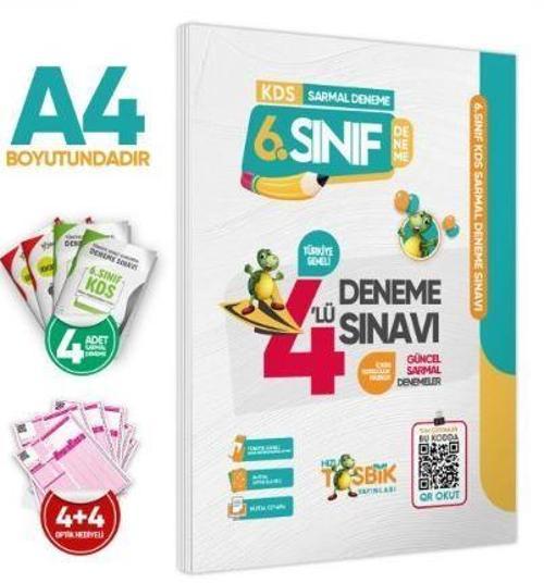 2025 6. Sınıf Yeni Sistem İOKBS Bursluluk 4lü Sarmal Deneme Paketi Seti Türkiye Geneli Dijital Çözümlü