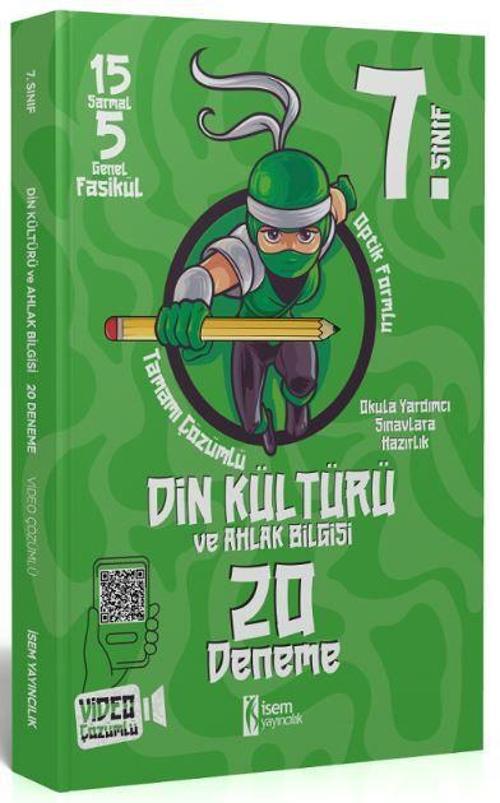 İsem Yayınları 7. Sınıf Din Kültürü ve Ahlak Bilgisi 20 Deneme Video Çözümlü