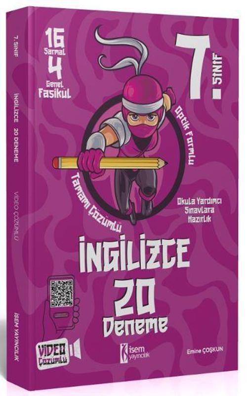 İsem Yayınları 7. Sınıf İngilizce 20 Deneme Video Çözümlü