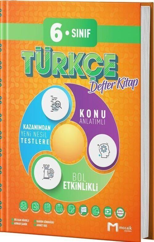 6. Sınıf Türkçe Defter Kitap
