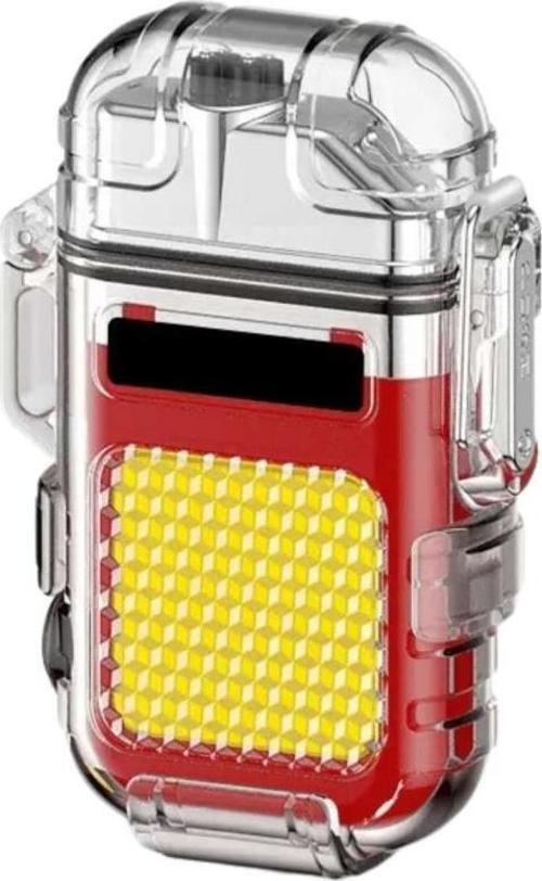 USB Şarjlı Çakmak&Fener Kırmızı PT-6888