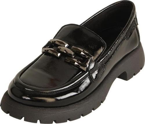 24KA-3235 KALIN TABAN KADIN DERİ LOAFER AYAKKABI