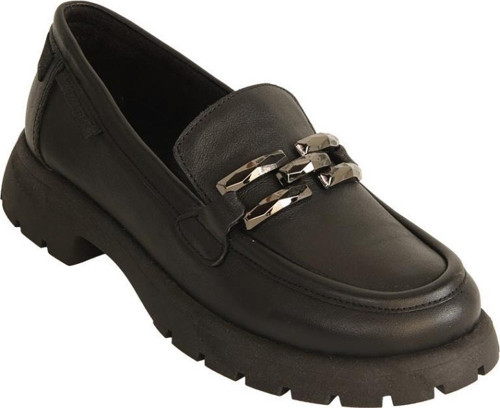 24KA-3235 KALIN TABAN KADIN DERİ LOAFER AYAKKABI