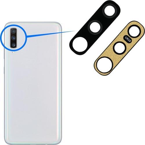 Samsung Galaxy A70 Uyumlu Arka Kamera Camı Lens Yapışkanlı