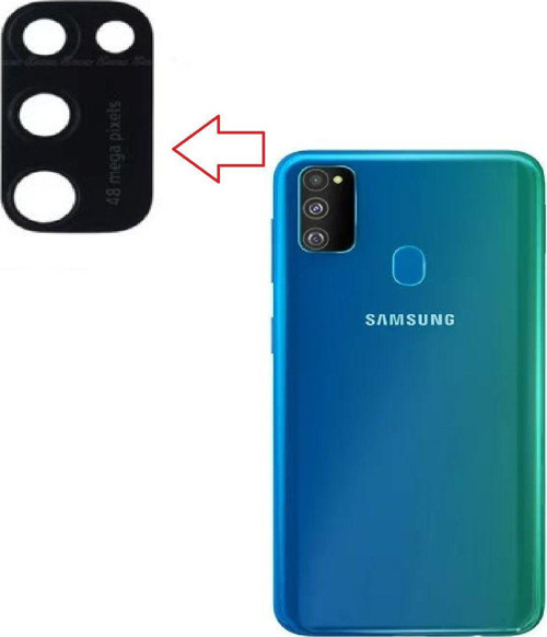 Samsung Galaxy M30S Arka Kamera Camı Lensi Yapışkanlı