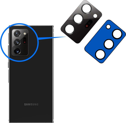 Samsung Galaxy Note 20 Ultra Arka Kamera Camı Lens Yapışkanlı
