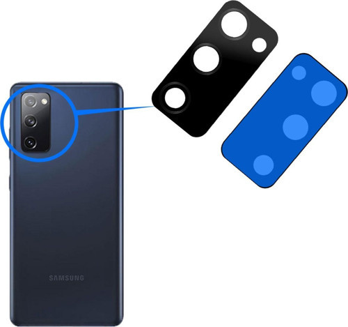 Samsung Galaxy S20 Fe Arka Kamera Camı Lensi Yapışkanlı