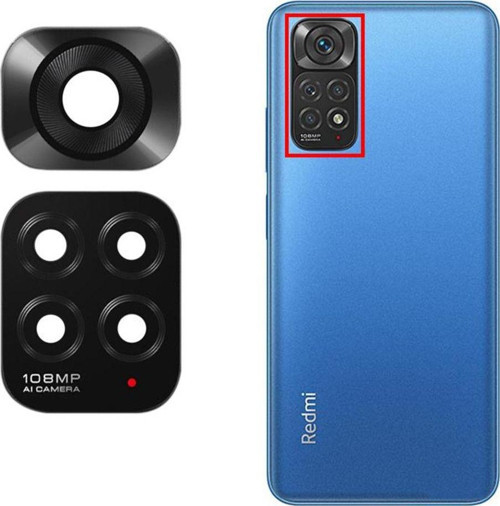 Xiaomi Redmi Note 11 Pro 4G Arka Kamera Camı Lensi Yapışkanlı