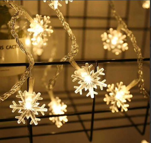 Kar Tanesi 5m 28 Led Gün Işığı kartanesi:4cm PİLLİ 2 KADEMELİ