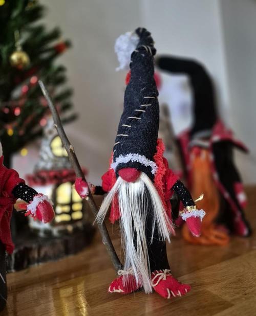 yılbaşı biblo sanş cücesi gnome 60 cm