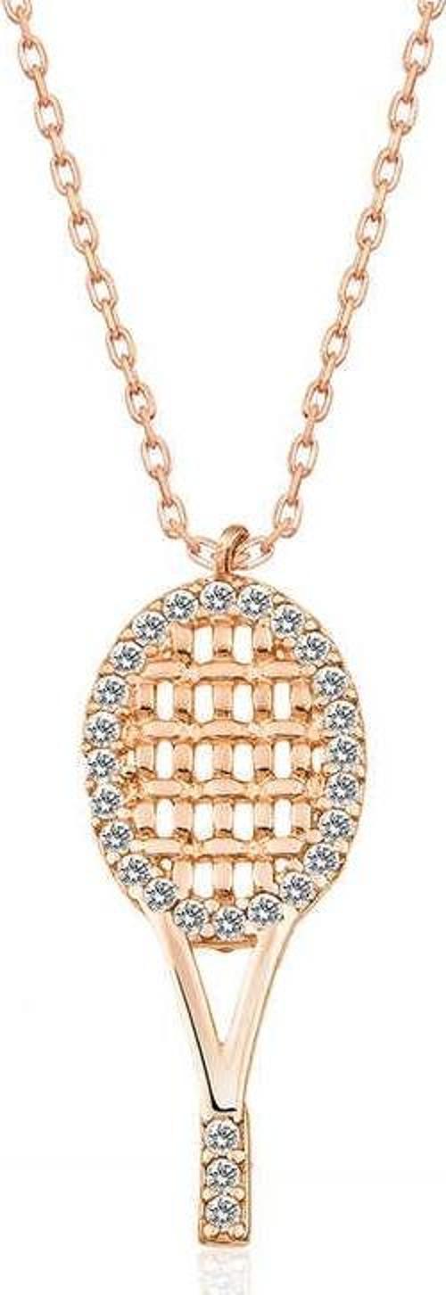 925 Ayar Gümüş Tenis Raketi Kadın Gümüş Kolye