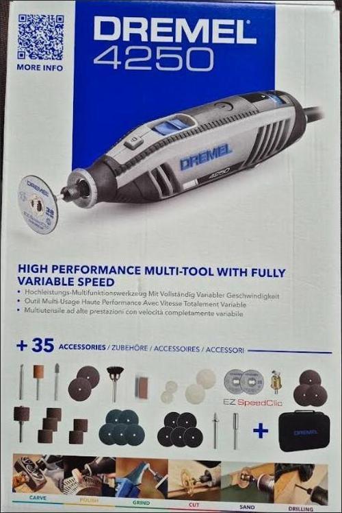 Dremel 4250 Çok Amaçlı El Motoru, 175 W, 35 Aksesuarlı