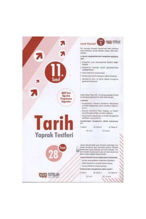 Nitelik 11.sınıf Tarih Yaprak Test