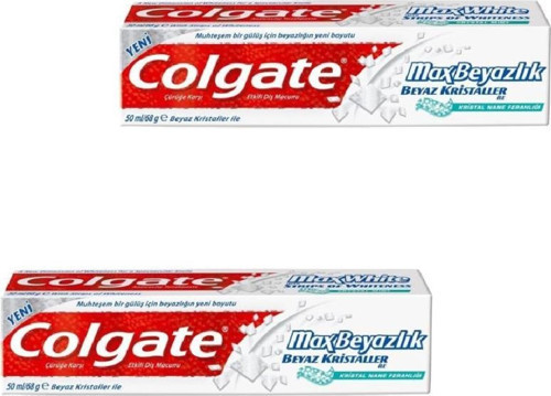 Diş Macunu Max Beyazlık Beyaz Kristaller 50 ml x 2 Adet