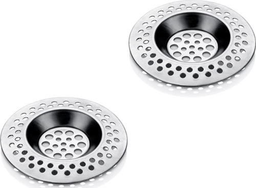 2 li Mutfak Lavabo Süzgeci Paslanmaz Çelik 7 cm